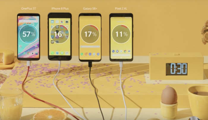 适合手机铃声的歌曲，OnePlus 5T 快充测试：碾压 S8+、iPhone 8P 和 Pixel 2 XL