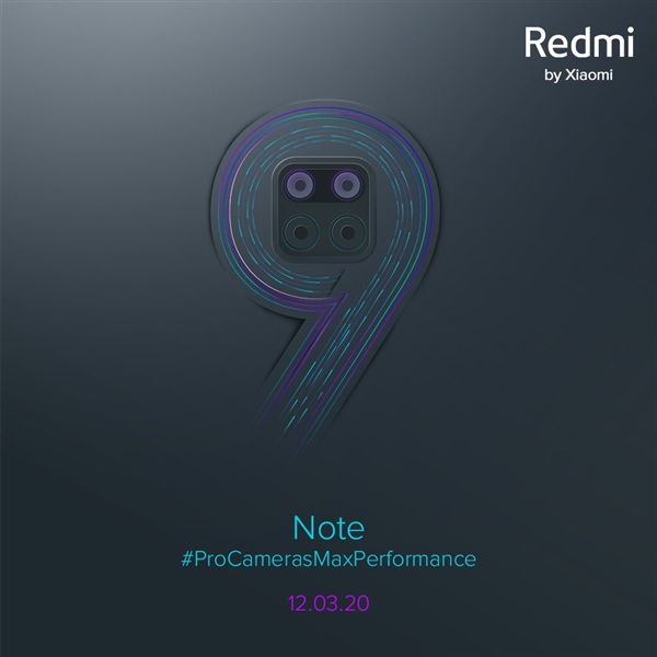 深圳华强北水货手机报价，Redmi Note 9 渲染图曝光：后置 “浴霸” 四摄加持