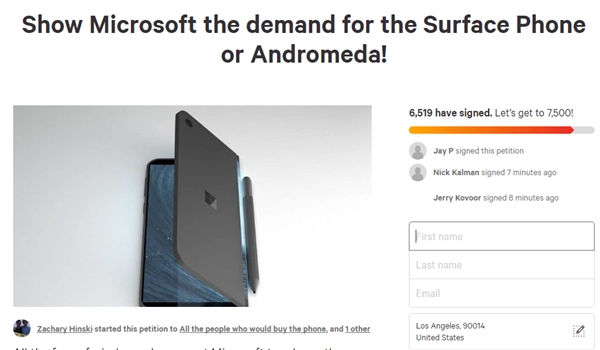 手机同步，软粉提议 Surface 手机请愿流动：响应者寥寥