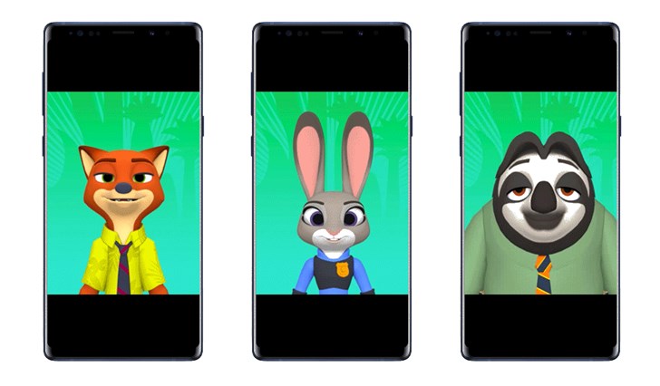 最新款老人手机，三星手机 AR 脸色出新作：《疯狂动物城》上线