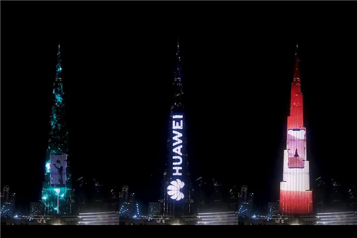 忐忑手机铃声，真·有矿：华为 Mate 20 系列承包了整个迪拜哈利法塔的灯光秀