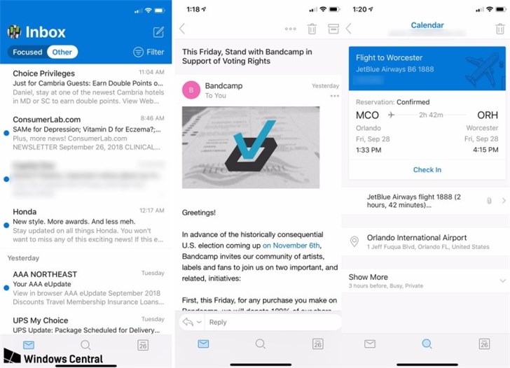 停机的手机号，微软宣布 Outlook iOS 新版更新：全新视觉体验