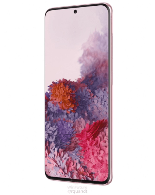 实惠的智能手机，外媒曝光三星 Galaxy S20 粉色版渲染图