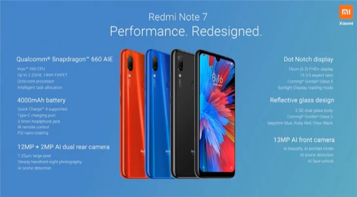 360手机桌面，红米 Redmi 在印度公布 Note 7 Pro 和 Note 7