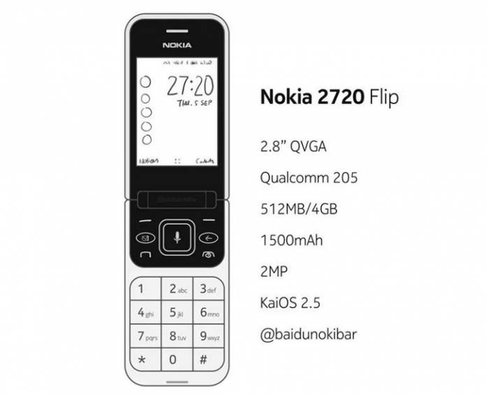 手机qq输入法，HMD 推出诺基亚 2720 手机：复古翻盖 内外双屏