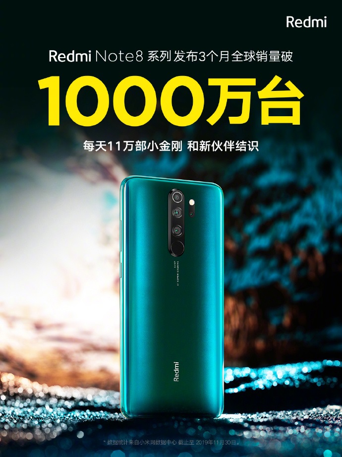 免费手机小说，红米官微公布新闻：Redmi Note 8 系列全球销量突破 1000 万台