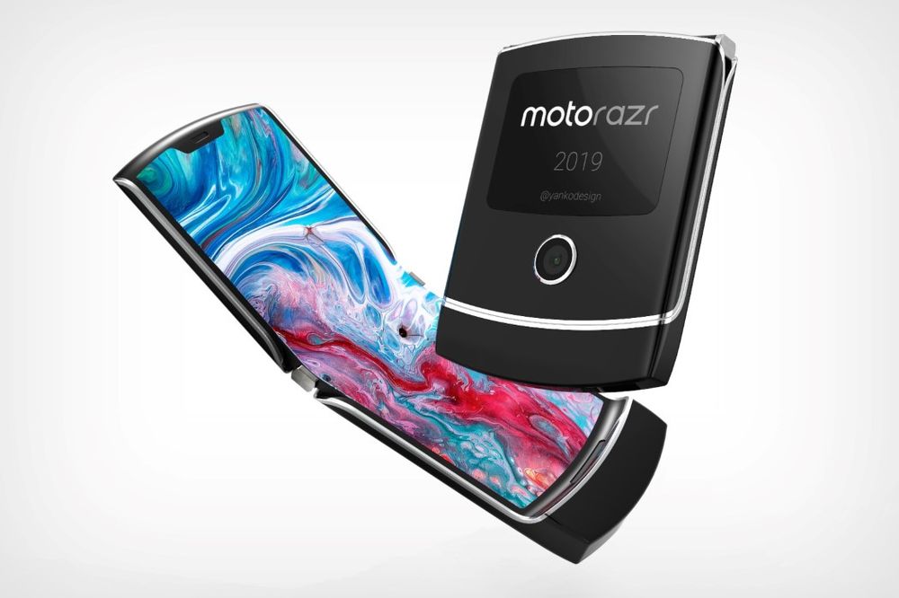 qq下载手机版，摩托罗拉 Razr 刀锋折叠手机渲染图再曝光：连包装都极具设计感