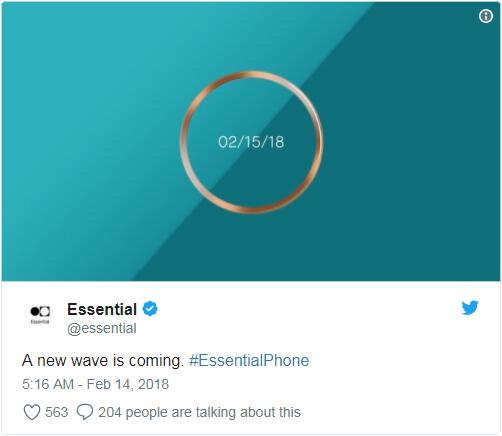 能看电视的手机，Essential 神秘预告：2 月 15 推送 Android 8.1 或新机？