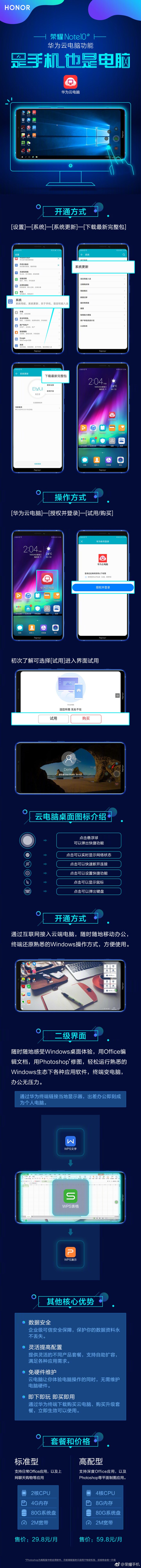 龙卷风手机下载系统，手机秒变 PC：荣耀 Note10 开启华为云电脑功效