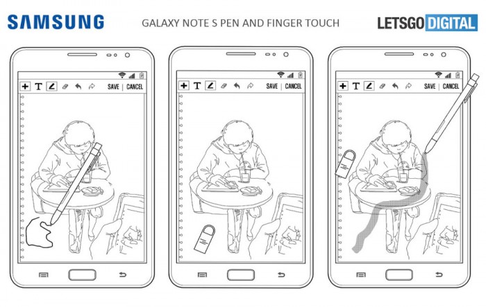 接手机遭雷击，专利显示 Galaxy Note 9 可以让 S Pen 和手指一起事情