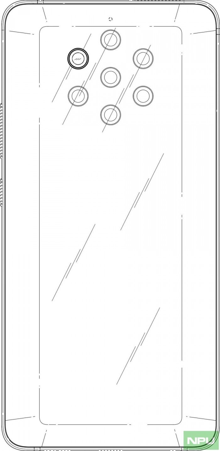 京东818手机节，诺基亚 9 PureView 新专利：五摄设计方案至少有三种设计