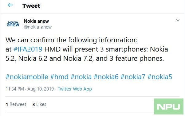 冷门手机，诺基亚将会在 9 月 5 日公布三款新机