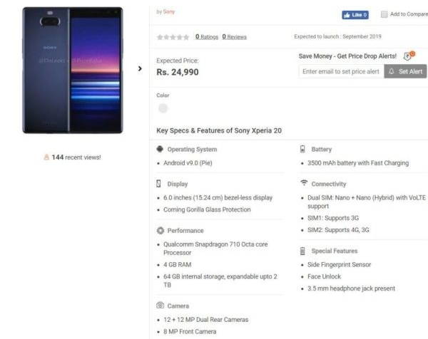 手机怎么上qq，索尼 Xperia 20 设置售价曝光：依旧带鱼屏+骁龙 710
