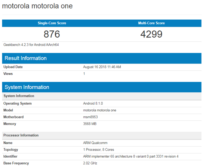 安卓手机导航软件免费下载，摩托罗拉 Motorola One 将会设置高通骁龙 625 芯片