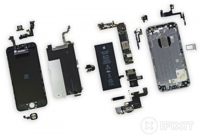 手机，HTC 发布会海报借用 iPhone 6 拆解图片 不知为何？