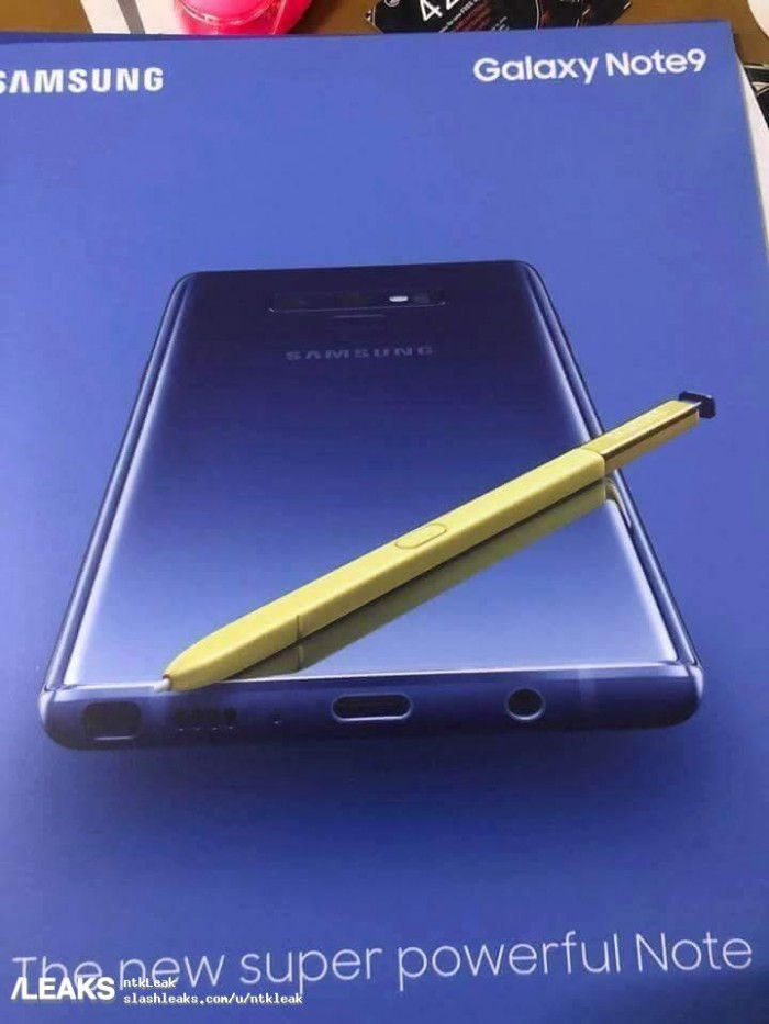 手机游戏，三星 Galaxy Note 9 宣传海报曝光：后置双摄和指纹+金色 S Pen