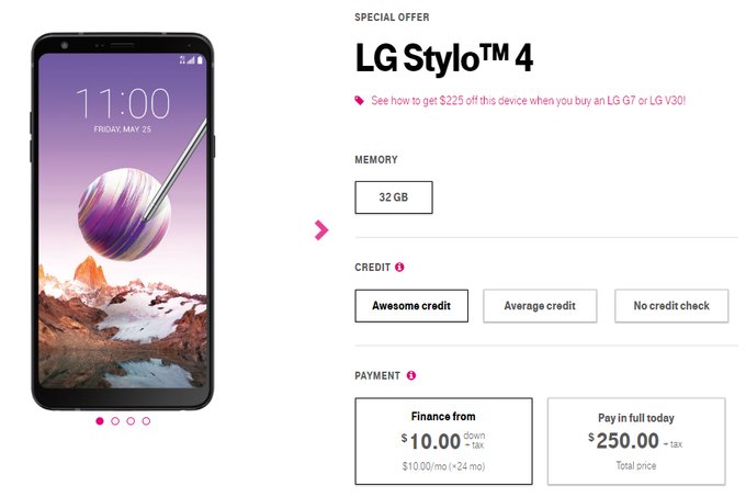手机维修，LG Stylo 4 以超低价在 T-Mobile 上发售