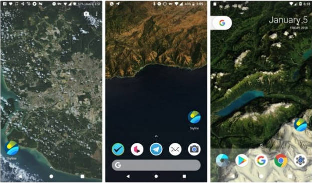 hellokitty手机，[图]Skyline 动态壁纸应用： 用卫星俯视图做你的手机靠山