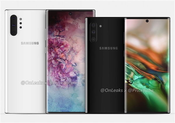 手机号码价格评估，三星 Galaxy Note 10 Pro 渲染图曝光：打孔曲面屏加持骁龙 855