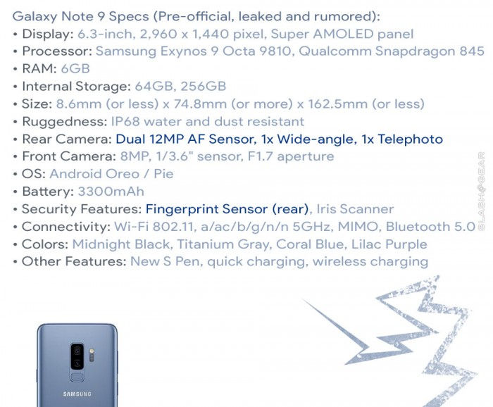 手机用uc浏览器，三星 Galaxy Note 9 规格流出：6.3 寸全视曲面屏+骁龙 845