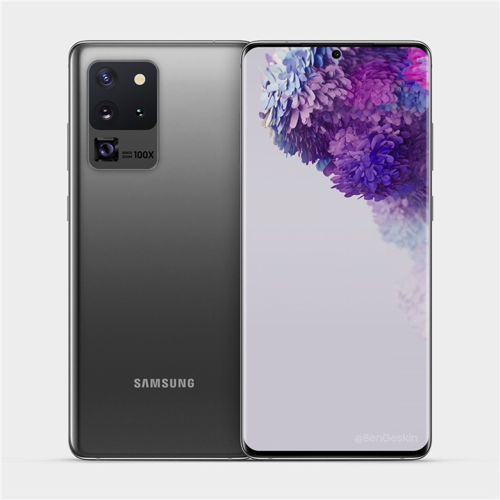手机钱袋，三星 Galaxy S20 Ultra 真实渲染图曝光