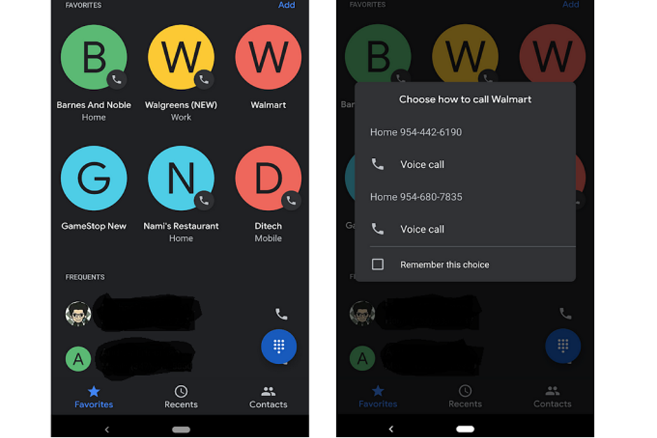 手机图片，谷歌重新设计 Android 的拨号收藏夹用户界面