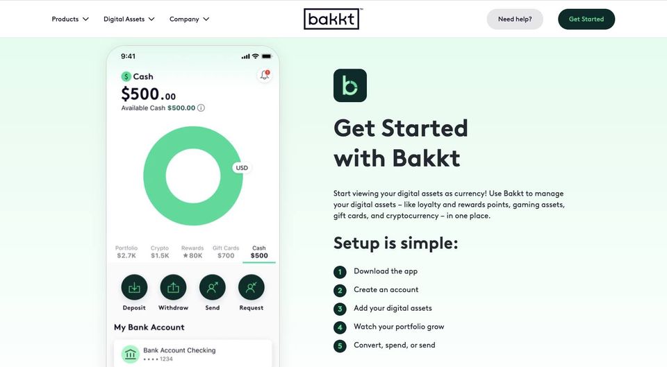 Bakkt App正式上线！钱包支持比特币付款、礼品卡、积分等插图