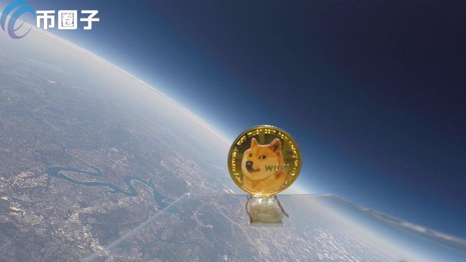 狗狗币飞向太空 Youtuber致敬马斯克50岁生日发射实体币升空气球