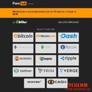没有了信用卡，虚拟加密货币现在成了Pornhub收取订阅费的唯一方